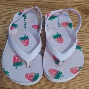 Strawberry Flip Flops size 8